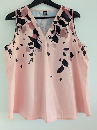 Rosa top pflanzenmuster - top,