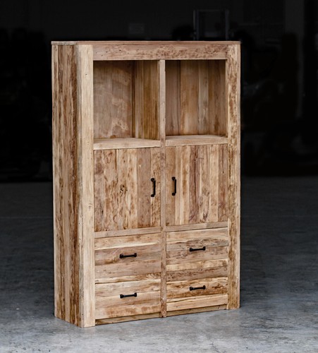 Teakholz hochschrank - teakholz,