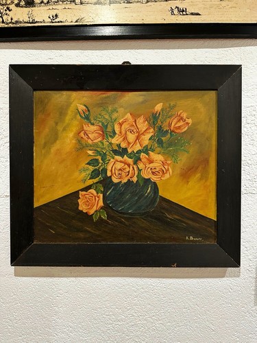 Gemälde stillleben blumenvase - gemälde,