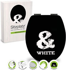 WC Sitz Holz Toilettensitz Absenkautomatik Toliettendeckel Klodeckel Klobrille B