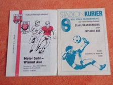 2 Programme DDR-OL Motor Suhl-Aue `84/85 Stahl Brandenburg -Wismut Aue 1986/87