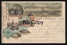 #1622 AK Litho Breidenbach Kr. Marburg-Biedenkopf Ansichten Trachten gel.1899