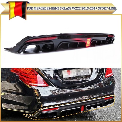 Schwarz heckdiffusor auspuff - schwarz, +
