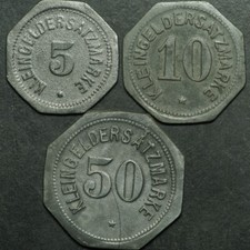 NOTGELD: 5, 10 & 50 Pfennig, "SCHLÜSSEL". STADT REGENSBURG / BAYERN.