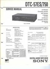 Sony Original Service Manual für DTC- 57 ES/ 750