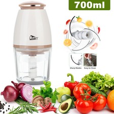 Elektrisch Multi Gemüse zerkleinerer Knoblauchhacker Obst Zwiebelschneider 700ml