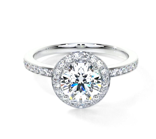 14k weiss gold kunstdiamanten - weiss,