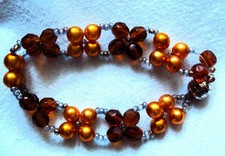 vintage ARMBAND + Perlen + Magnet Verschluss super schön Handarbeit MODESCHMUCK