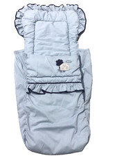 Baby **Kinder- und Sportwagen - Sommer-Fußsack Hell-Blau mit Applikation