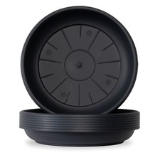 Blumentopf Untersetzer Rund Schwarz Außen & Innen Blumentöpfe Plastik Pflanzen