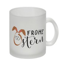 Frohe Ostern Glas Tasse mit