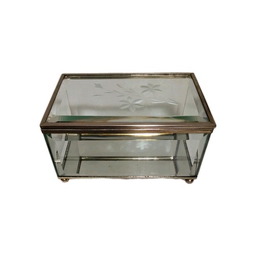 Vintage glas schmuckschatulle - vintage, glas-schmuckschatulle
