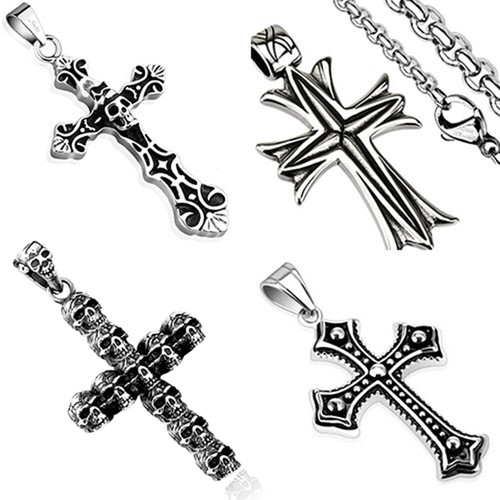 Edelstahl kreuz anhänger - edelstahl,