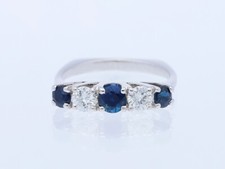 Allianz Ring 0,60 Karat Brillanten Saphire 750 Gold 18 Karat Deutschland um 1970