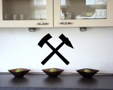 Wandtattoo Schlägel und Eisen