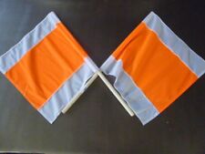 1 Satz Warnfahnen Warnflaggen Schiebeschild Winterdienst Multicar Fumo Holzstiel