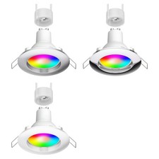 LED Decken-Einbaustrahler CIRC chrom matt inkl. Smart Home RGBW GU10 LED Lampe,