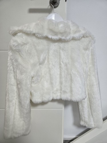 Hochzeitsbolero weis felljacke - weis,