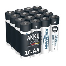 ANSMANN Akku AA maxE 2500mAh Mignon NiMH 1,2V - 1000x wiederaufladbar (16 Stk)