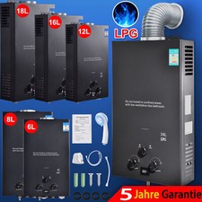 LPG Gasdurchlauferhitzer Warmwasserboiler Campingdusche Boiler 6/8/10/12/16/18L