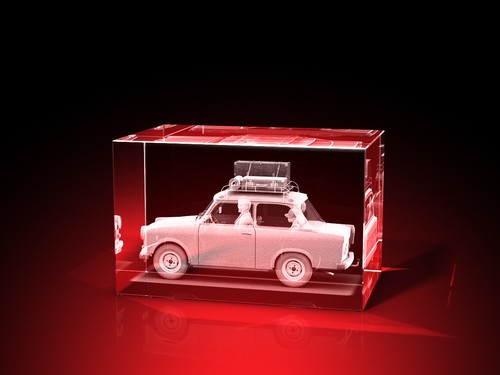 Glas gravur trabant pkw - glas,