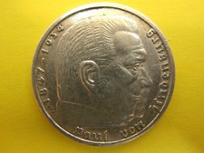 5 Reichsmark, 1939 E, Paul von
