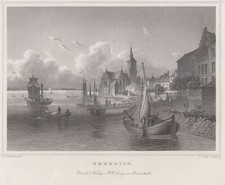 Emmerich Original Stahlstich Oeder 1855