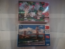 3D Puzzle - 500 Teile "Motiv - Kätzchen & Golden Gate Bridge" ca. 61x46 cm.