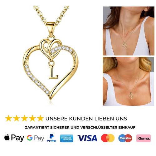 Herz kette damen 14k - herz,