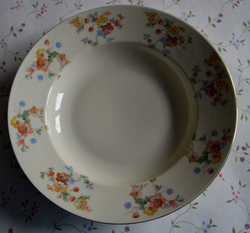 Obstschale teller mit goldrand - teller,