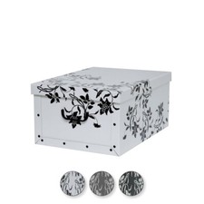 Dekokarton Karton Geschenkkarton Aufbewahrungsbox Box mit Griffen und Deckel XL