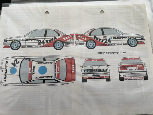 Decal bmw dtm 1987 - m3,