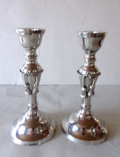 2 versilberte Kerzenleuchter -
