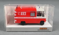 BREKINA 36934 (H0,1:87) Mercedes L 508 RTW 1970, Feuerwehr Frankfurt rot/weiß