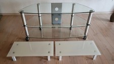 TV-Rack Glas + TV-/Monitor-Erhöhung