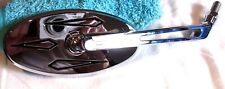 Motorrad Moped Designer Spiegel oval kurz lings CNC Chrom edel hochwertig M 10