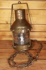 Große XXL ANCHOR Schiffslaterne, elektrifizierte Ankerlampe 48 x 29 cm #Q