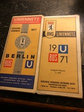 BVG Berlin  Liniennetz 1971 und 1977 U Bahn Bus gut erhalten