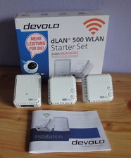 Devolo dLAN 500 WLAN Powerline Starter Set – 1x dLAN 500 duo Adapter – 2x dLAN 5