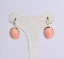 Gelbgold Ohrringe 18KT Koralle