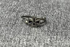 800er  Silber Ring 1wk ww1 Eisernes Kreuz EK2 Miniatur Patriotika Andenken 1914