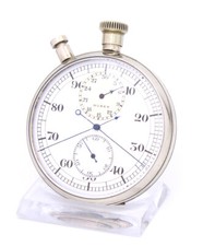 Rare Schnellläufer Huber - Minerva RATTRAPANTE Schleppzeiger - Chronograph WWII