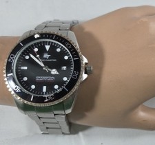 OCEAN MASTER Edelstahl Herren Armbanduhr Analog Quarz Gliederarmband Metall