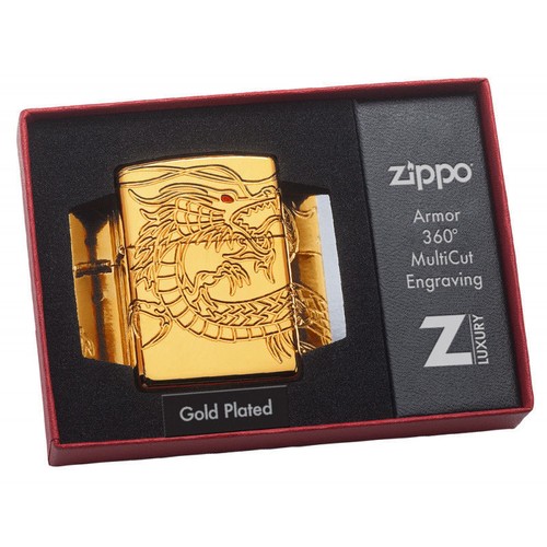 Zippo feuerzeug gold plated - gold,