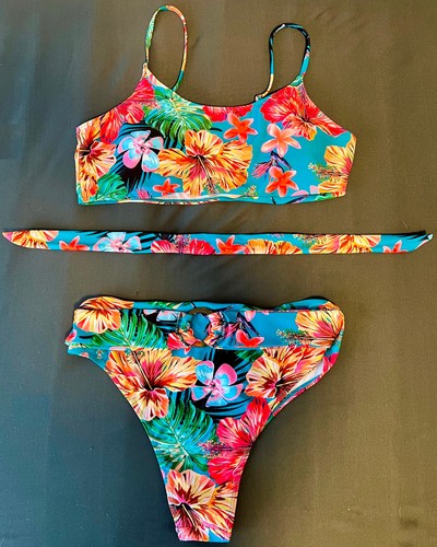 Sexy blumen bikini - blumen, tanga