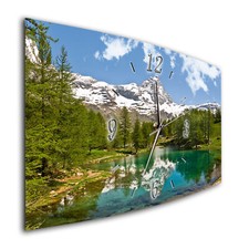 BM Wanduhr 60 cm x 30 cm leises Uhrwerk Funkwanduhr 8110-1a  Alpen Bayern