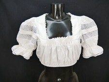 Gr.40 Dirndlbluse weiß Bluse