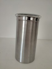 RÖSLE - Vorratsdose Edelstahl, Luftdichter Glasdeckel, 1,25L, Durchm. 10 cm