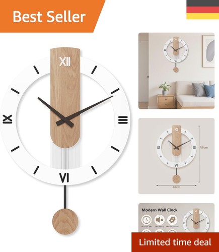 Wanduhr holz groß 40x55 - holz, cm