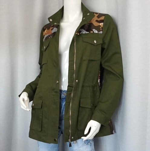 Parka jacke camou metallic - parka,
